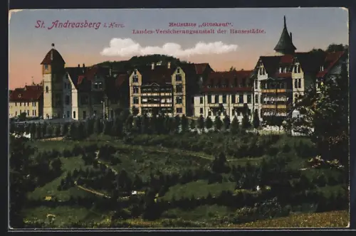 AK St. Andreasberg i. Harz, Heilstätte Glückauf, Landes-Versicherungsanstalt der Hansestädte