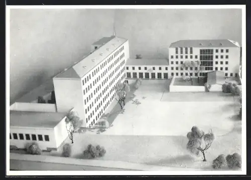 AK Aschaffenburg, Modell Neubau des Instituts BMV der Englischen Fräulein