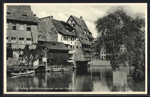 AK Nürnberg, Alte Fischerhäuser an der Pegnitz