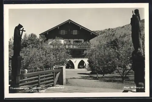 AK Oberammergau, Haus des Christusdarstellers Alois Lang
