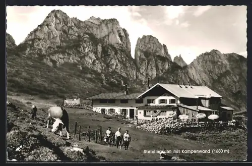 AK Steinlingsalm, Gasthof mit Kampenwand