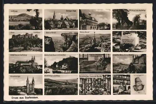 AK Staffelstein / Mainthal, Schloss Banz mit Staffelberg, Bamberger Strasse, Maintal