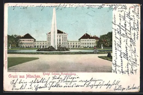 AK München, Königliches Schloss Nymphenburg