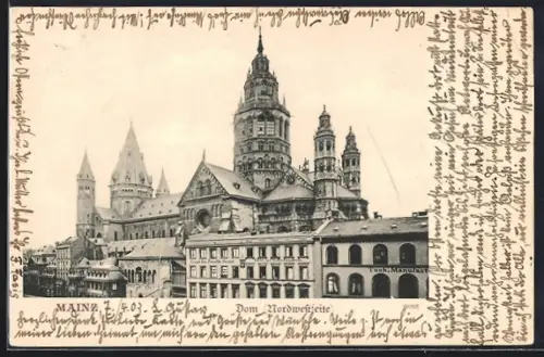AK Mainz, Dom, Nordwestseite