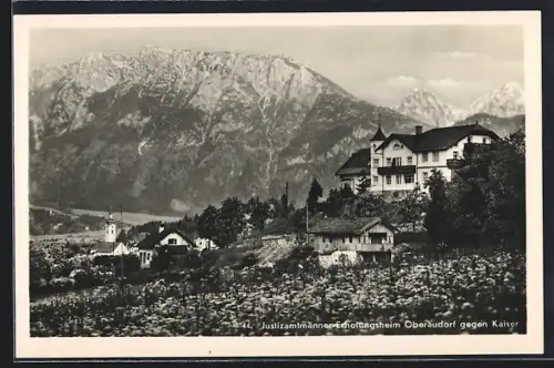 AK Oberaudorf, Justizamtmänner-Erholungsheim, Blick gegen Kaiser