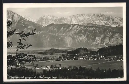 AK Oberaudorf, Blick auf das Kaisergebirge