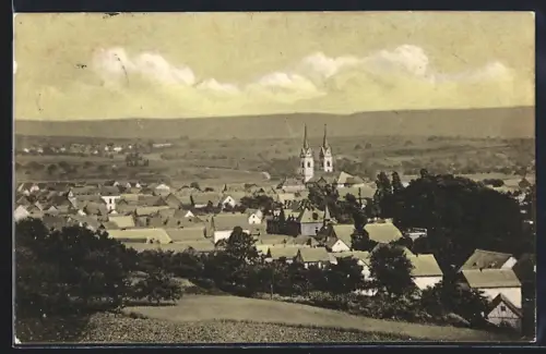 AK Polch, Ortsansicht mit Kirche und Doppelturm