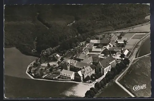 AK Heimbach /Eifel, Abtei Mariabad, Luftaufnahme