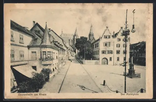 AK Oppenheim am Rhein, Marktplatz