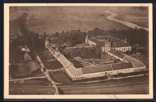AK Corvey b. Höxter, Schloss Corvey, Flugzeugaufnahme