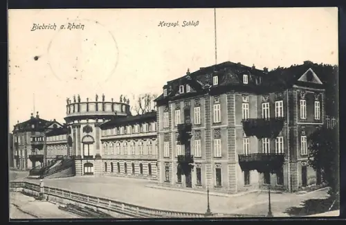 AK Biebrich a. Rhein, Herzogl. Schloss