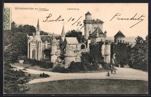 AK Wilhelmshöhe bei Cassel, Löwenburg