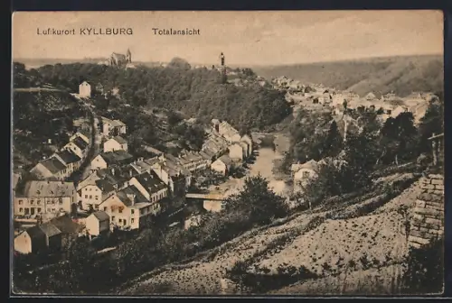 AK Kyllburg, Totalansicht mit Kirche