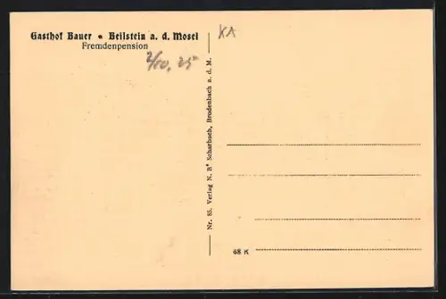 AK Beilstein / Mosel, Ortsansicht mit Kirche & Burgruine