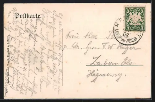 AK Neustadt / Hardt, Wasserfontäne an der Königsmühle