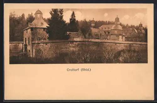 AK Crottorf /Rhld., Die Mauern vom Schloss