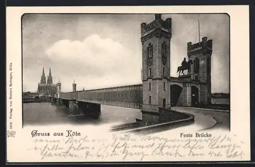 AK Köln, Feste Brücke über den Rhein