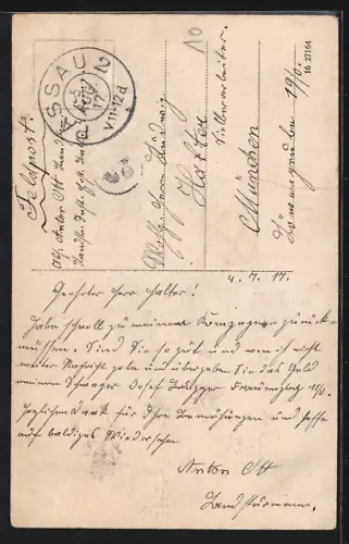 AK Passau, Ortsansicht mit Rathaus, Dampfer