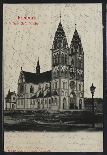 AK Freiburg / Breisgau, Herz Jesu Kirche