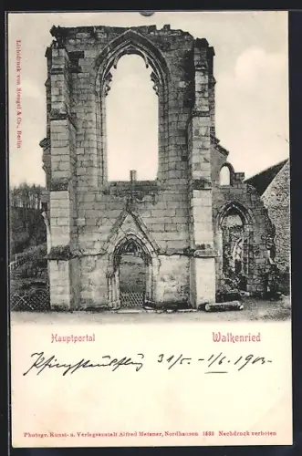 AK Walkenried, Ruine vom Hauptportal