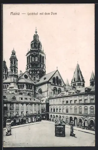 AK Mainz, Leichhof mit dem Dom