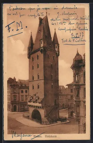 AK Mainz, Blick auf den Holzturm