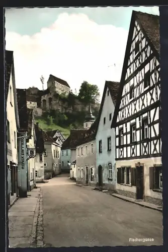 AK Pottenstein /Fränkische Schweiz, Gasthaus Forellenküche in der Fischergasse