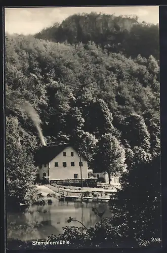 AK Stempfermühle, Gasthaus am Wasser