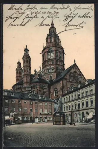 AK Mainz, Leichhof mit dem Dom