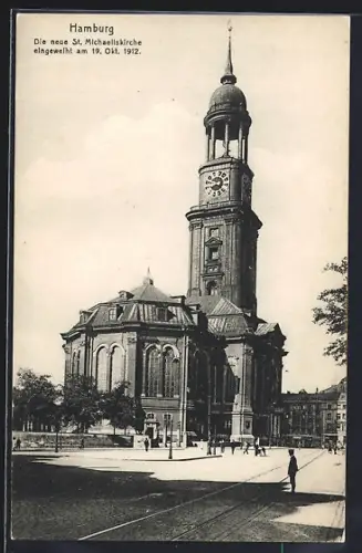 AK Hamburg-Neustadt, Die neue St. Michaeliskirch eingeweiht am 19. Okt. 1912