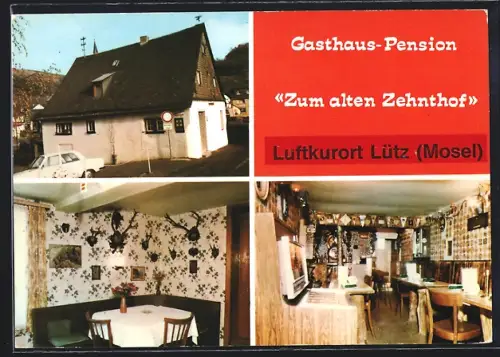 AK Lütz /Mosel, Gasthaus-Pension Zum alten Zehnthof, Innenansichten