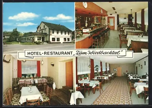 AK Obernau /Ww., Hotel-Restaurant Zum Wiedbachtal, Rheinstr. 4, Innenansichten