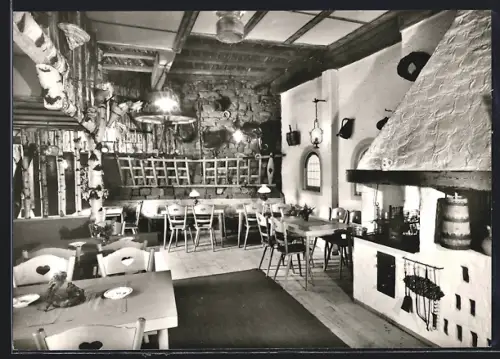 AK Neukastel bei Landau, Gasthaus Slevogthof, Innenansicht
