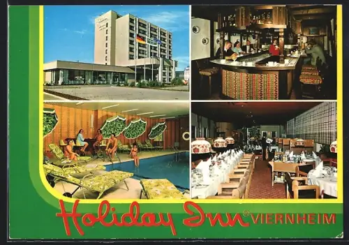 AK Viernheim, Hotel Holiday Inn, Innenansichten