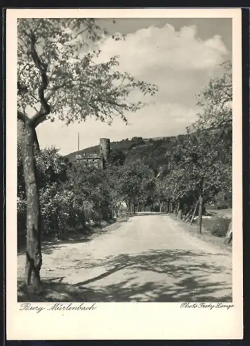 AK Mürlenbach, Strassenpartie mit Burg