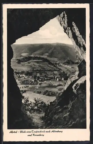 AK Altenburg / Ahr, Blick vom Teufelsloch nach dem Ort und Kreuzberg