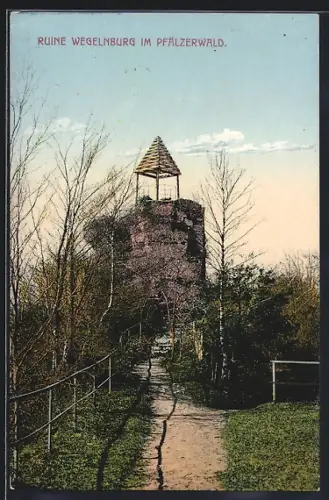 AK Schönau / Pfalz, Ruine Wegelnburg im Pfälzerwald