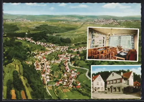 AK Niedersimten /Pfalz, Ortsansicht, Café Kraft, Gastraum