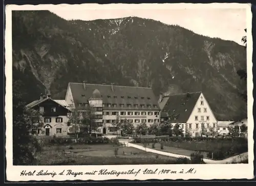 AK Ettal, Hotel Ludwig d. Bayer, Klostergasthof