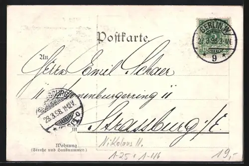 AK Kaiser Wilhelm II. und Zar Nikolaus II von Russland im Porträt