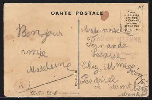 AK Reklame McCormick Faucheuse 7 B Im35, Graissage central automatique Timon acier