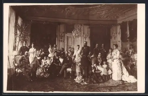 AK Zar Alexander III. von Russland mit Familie