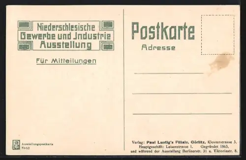 AK Görlitz, Niederschlesische Gewerbe- u. Industrie-Ausstellung 1905, Ruhmeshalle, Riesengebirgshaus, Aussichtsturm
