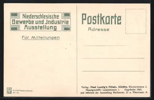 AK Görlitz, Niederschl. Gewerbe- und Industrie-Ausstellung 1905, Cafe Hohenzollern und Ruhmeshalle