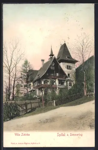 AK Spital a. Semmering, Villa Zatzka mit Garten