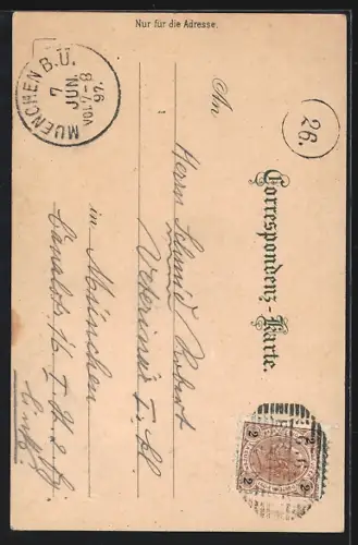 Lithographie Bregenz a. Bodensee, Restauration a. d. Gebhardsberg, Wallfahrtskirche