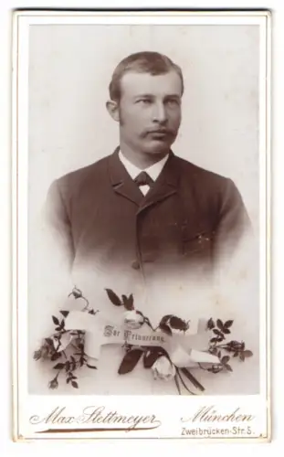 Fotografie Max Stettmeyer, München, Zweibrücken-Str. 5, Melchior Kuber mit Schnurrbart