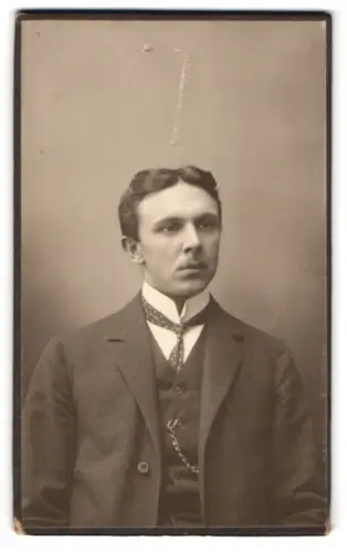 Fotografie Karl Nyström, Karlstad, Klara No. 4, Albin Reimer im Anzug