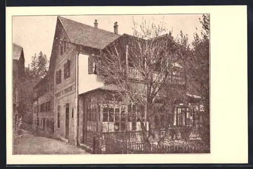 AK Bad Aussee, Strassenpartie am Erholungsheim