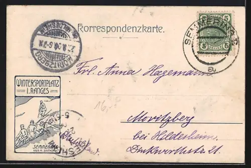 Lithographie Semmering, Hotel Panhans